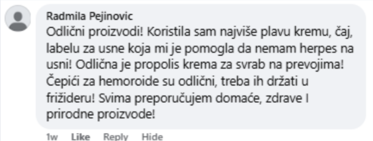 Recenzija - Radmila, vise proizvoda
